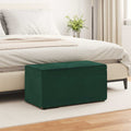 Pouf Verde Scuro 81 x 41 x 40 cm Velluto e Legno Ingegnerizzato