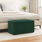Pouf Verde Scuro 81 x 41 x 40 cm Velluto e Legno Ingegnerizzato
