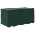 Pouf Verde Scuro 81 x 41 x 40 cm Velluto e Legno Ingegnerizzato