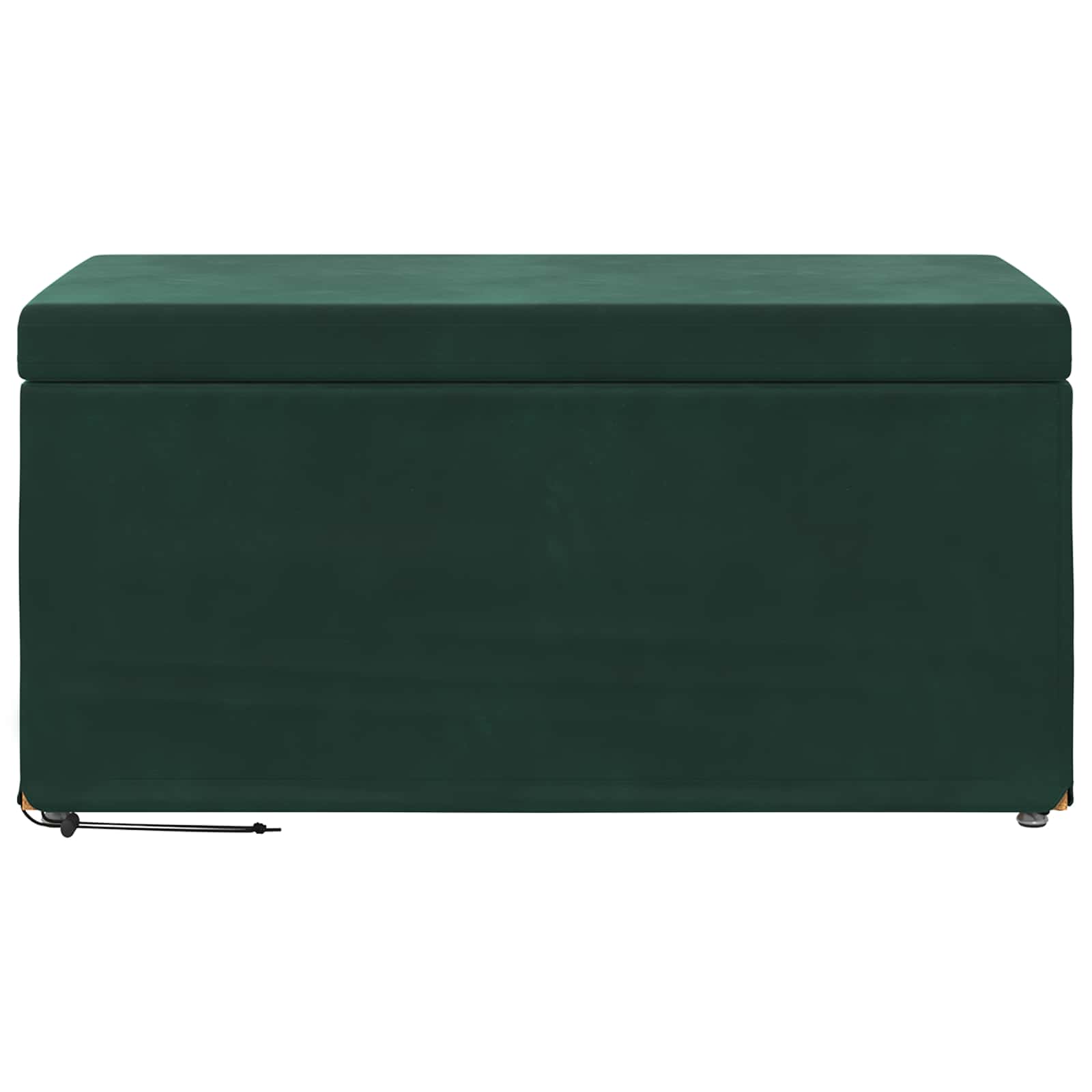 Pouf Verde Scuro 81 x 41 x 40 cm Velluto e Legno Ingegnerizzato