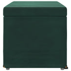 Pouf Verde Scuro 81 x 41 x 40 cm Velluto e Legno Ingegnerizzato