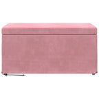 Pouf Rosa 81 x 41 x 40 cm Velluto e Legno Ingegnerizzato