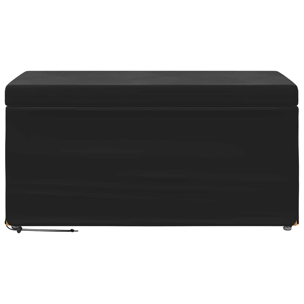 Pouf Nero 81 x 41 x 40 cm Velluto e Legno Ingegnerizzato