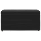 Pouf Nero 81 x 41 x 40 cm Velluto e Legno Ingegnerizzato