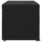 Pouf Nero 81 x 41 x 40 cm Velluto e Legno Ingegnerizzato