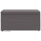 Pouf Grigio Pelle Sintetica e Legno Ingegnerizzato