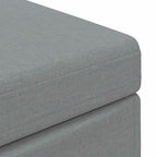 Pouf Grigio chiaro Tessuto e Legno Ingegnerizzato