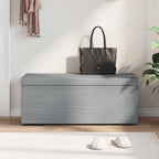 Pouf Grigio chiaro Tessuto e Legno Ingegnerizzato
