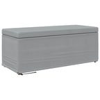 Pouf Grigio chiaro Tessuto e Legno Ingegnerizzato