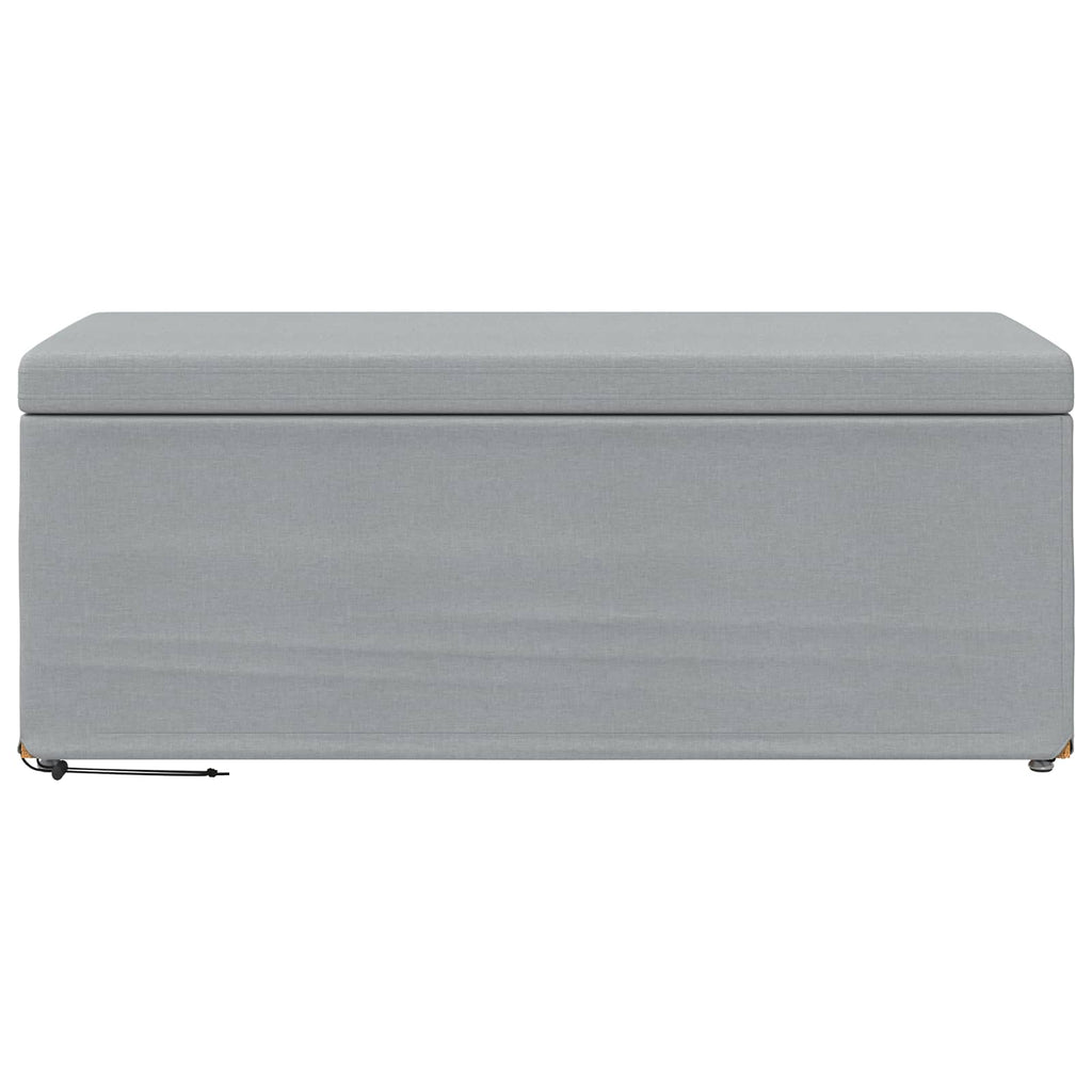 Pouf Grigio chiaro Tessuto e Legno Ingegnerizzato