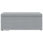 Pouf Grigio chiaro Tessuto e Legno Ingegnerizzato