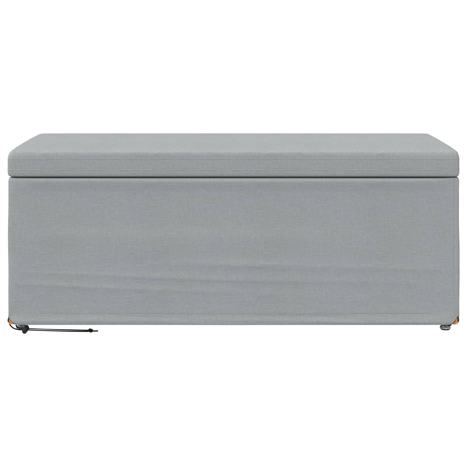 Pouf Grigio chiaro Tessuto e Legno Ingegnerizzato