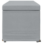 Pouf Grigio chiaro Tessuto e Legno Ingegnerizzato