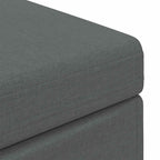 Pouf Grigio scuro Tessuto e Legno Ingegnerizzato