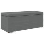Pouf Grigio scuro Tessuto e Legno Ingegnerizzato