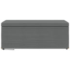 Pouf Grigio scuro Tessuto e Legno Ingegnerizzato