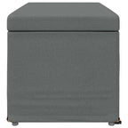 Pouf Grigio scuro Tessuto e Legno Ingegnerizzato