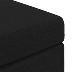 Pouf Nero 101 x 41 x 40 cm Tessuto e Legno Ingegnerizzato