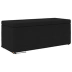 Pouf Nero 101 x 41 x 40 cm Tessuto e Legno Ingegnerizzato
