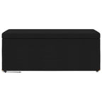 Pouf Nero 101 x 41 x 40 cm Tessuto e Legno Ingegnerizzato
