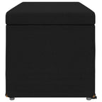 Pouf Nero 101 x 41 x 40 cm Tessuto e Legno Ingegnerizzato