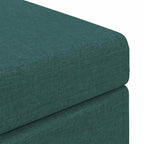 Pouf Verde Scuro Tessuto e Legno Ingegnerizzato