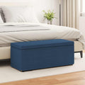 Pouf Blu 101 x 41 x 40 cm Tessuto e Legno Ingegnerizzato