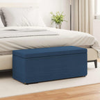 Pouf Blu 101 x 41 x 40 cm Tessuto e Legno Ingegnerizzato