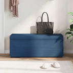 Pouf Blu 101 x 41 x 40 cm Tessuto e Legno Ingegnerizzato