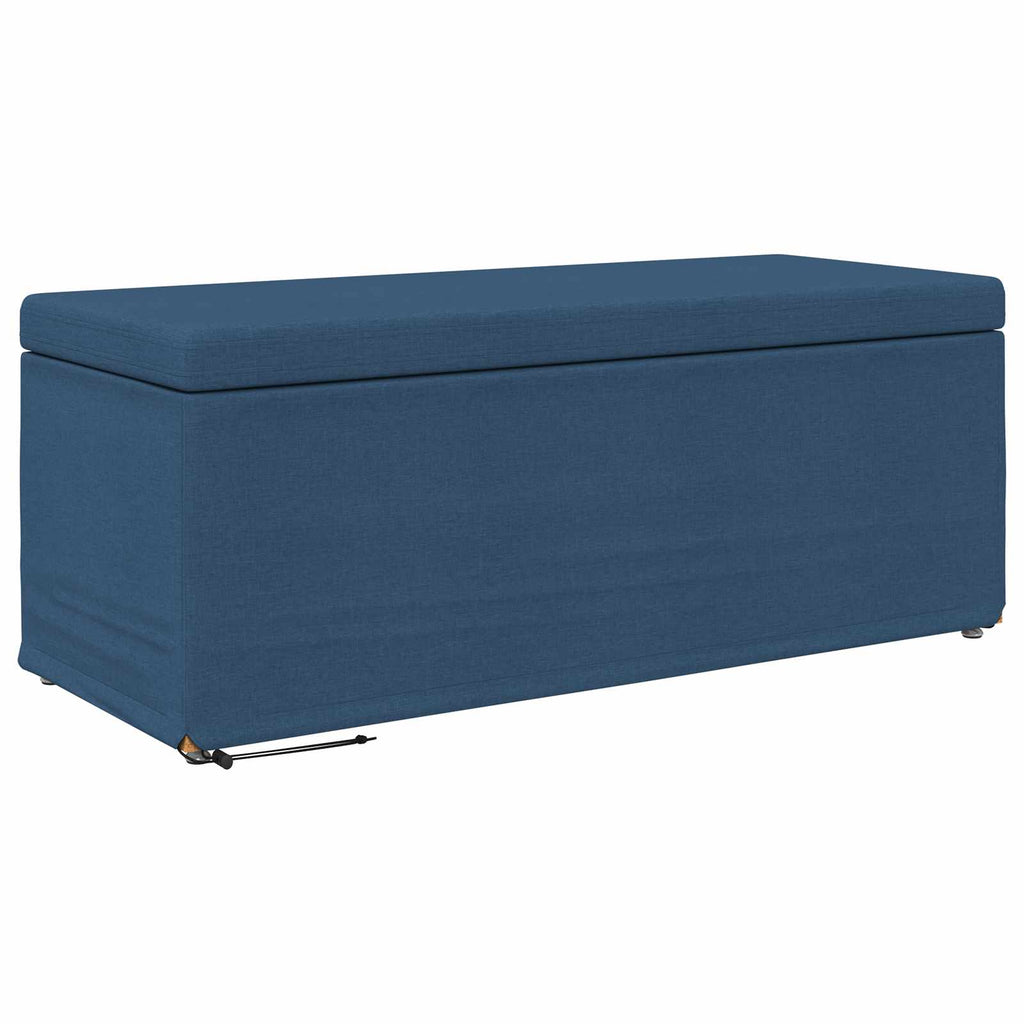 Pouf Blu 101 x 41 x 40 cm Tessuto e Legno Ingegnerizzato