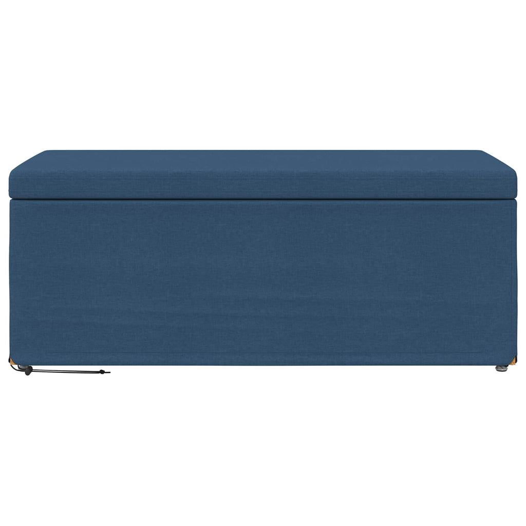 Pouf Blu 101 x 41 x 40 cm Tessuto e Legno Ingegnerizzato