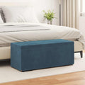 Pouf Blu 101 x 41 x 40 cm Velluto e Legno Ingegnerizzato