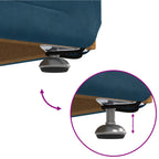 Pouf Blu 101 x 41 x 40 cm Velluto e Legno Ingegnerizzato