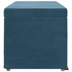 Pouf Blu 101 x 41 x 40 cm Velluto e Legno Ingegnerizzato