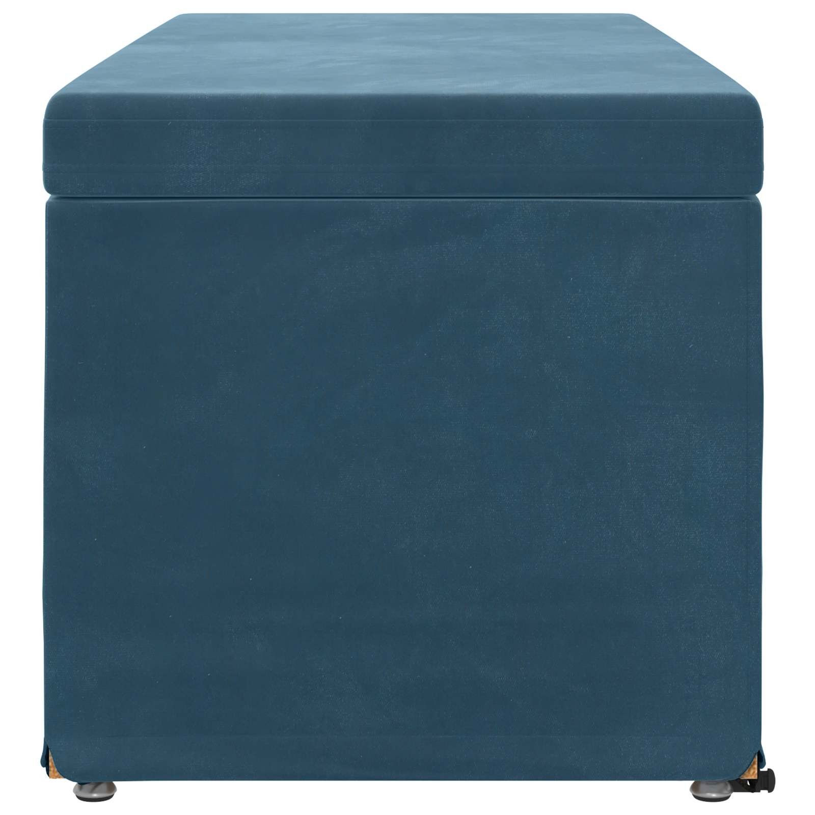 Pouf Blu 101 x 41 x 40 cm Velluto e Legno Ingegnerizzato