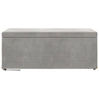 Pouf Grigio chiaro Velluto e Legno Ingegnerizzato