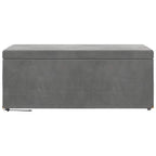 Pouf Grigio scuro Velluto e Legno Ingegnerizzato