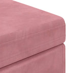 Pouf Rosa 101 x 41 x 40 cm Velluto e Legno Ingegnerizzato