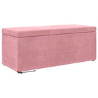 Pouf Rosa 101 x 41 x 40 cm Velluto e Legno Ingegnerizzato