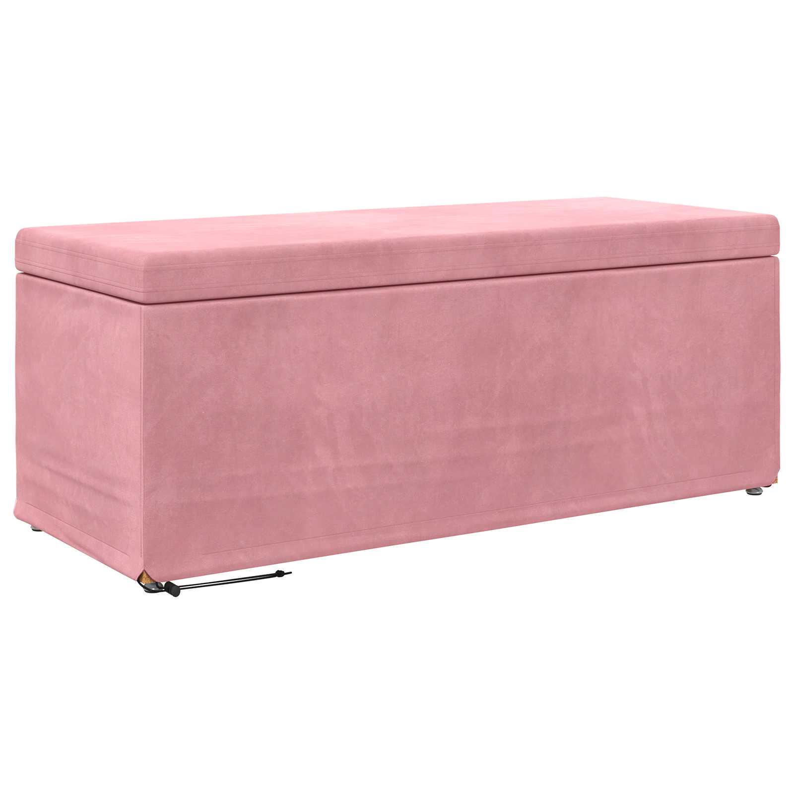 Pouf Rosa 101 x 41 x 40 cm Velluto e Legno Ingegnerizzato