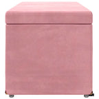 Pouf Rosa 101 x 41 x 40 cm Velluto e Legno Ingegnerizzato