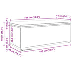 Pouf Rosa 101 x 41 x 40 cm Velluto e Legno Ingegnerizzato