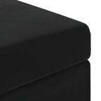 Pouf Nero 101 x 41 x 40 cm Velluto e Legno Ingegnerizzato
