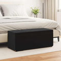 Pouf Nero 101 x 41 x 40 cm Velluto e Legno Ingegnerizzato
