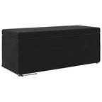 Pouf Nero 101 x 41 x 40 cm Velluto e Legno Ingegnerizzato