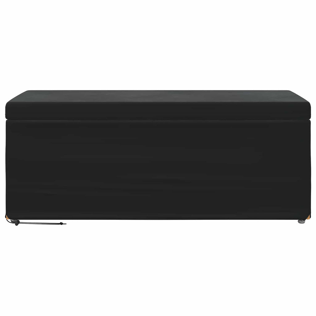 Pouf Nero 101 x 41 x 40 cm Velluto e Legno Ingegnerizzato
