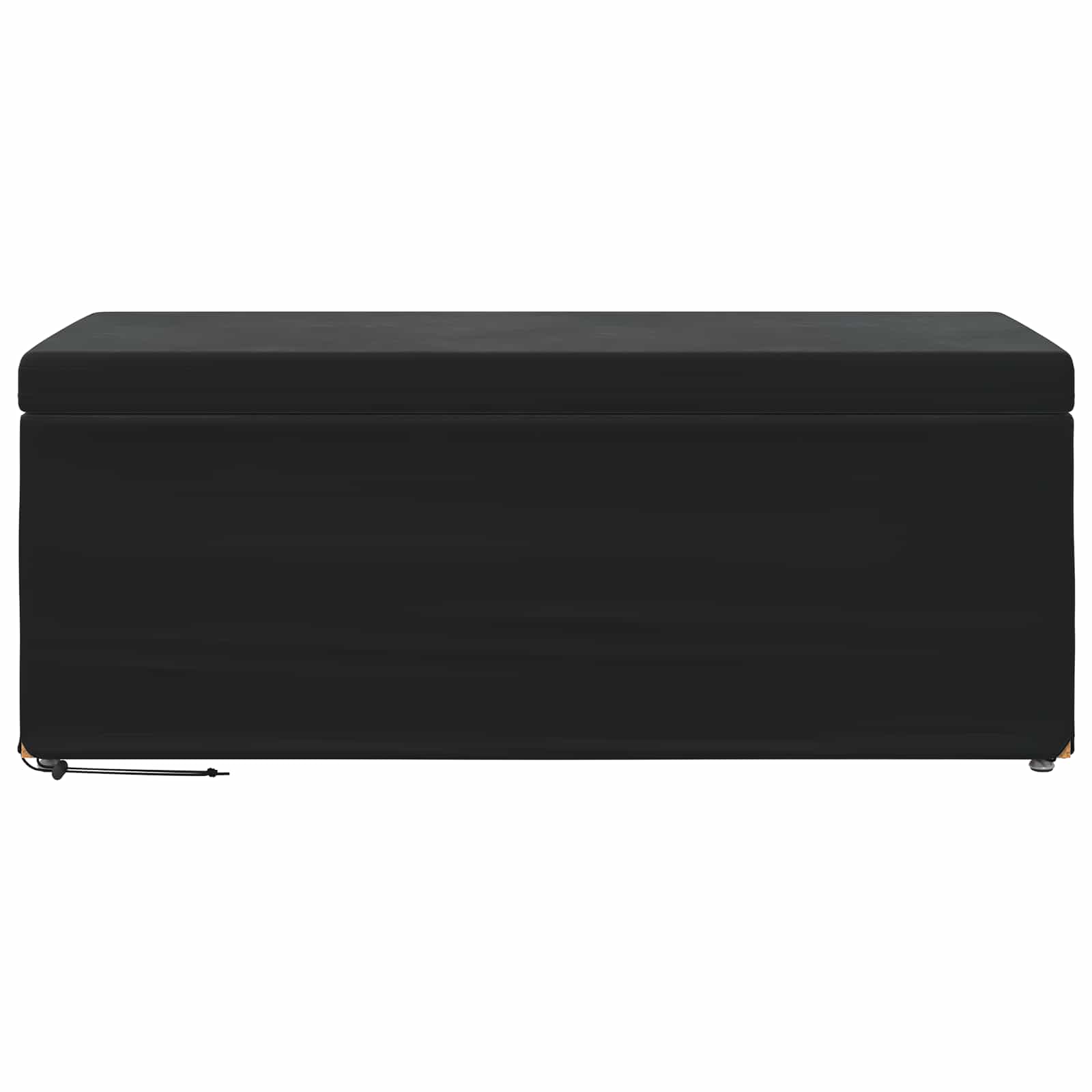 Pouf Nero 101 x 41 x 40 cm Velluto e Legno Ingegnerizzato