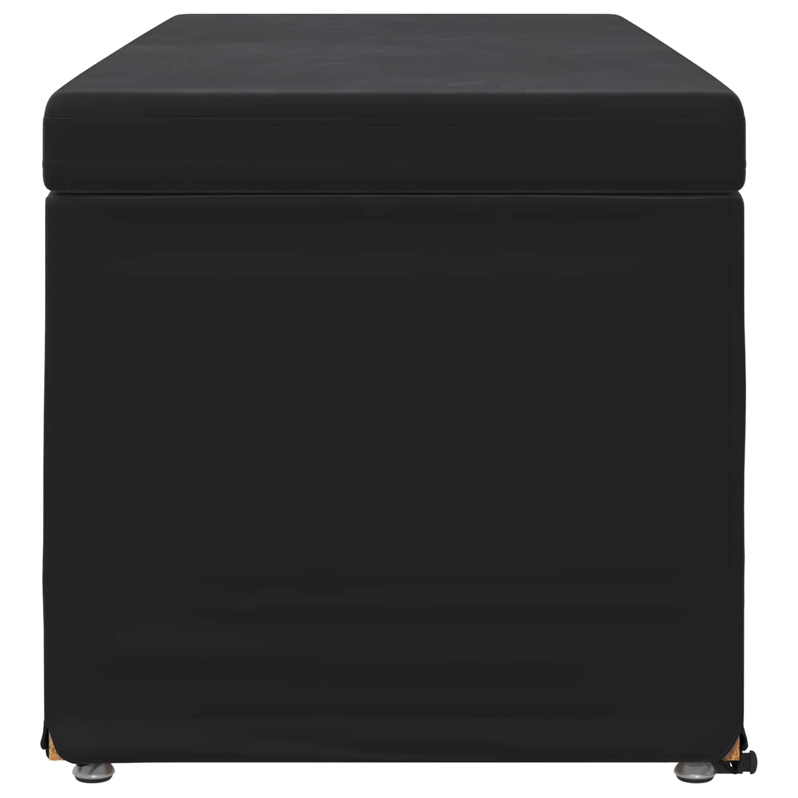 Pouf Nero 101 x 41 x 40 cm Velluto e Legno Ingegnerizzato