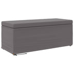 Pouf Grigio Pelle Sintetica e Legno Ingegnerizzato