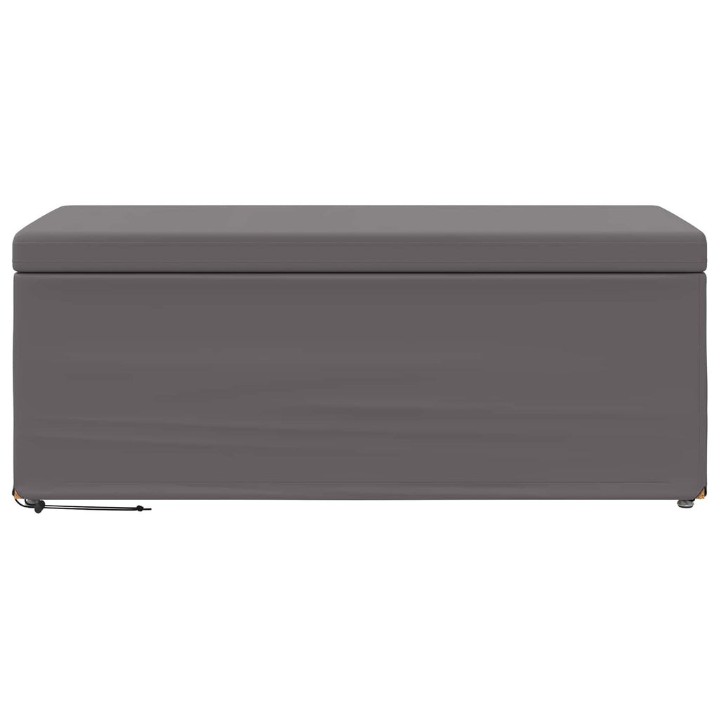 Pouf Grigio Pelle Sintetica e Legno Ingegnerizzato